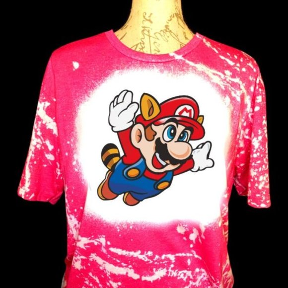 Mario Bleached T shirt - Picture 1 of 1